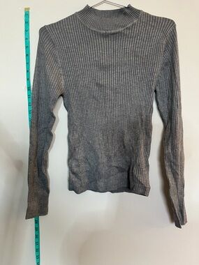 Primark Gray Ribbed Turtleneck Sweater
